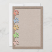 Dog schildert fering faux Kraft Paper Texture Aankondiging (Voorkant)