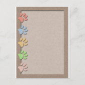 Dog schildert fering faux Kraft Paper Texture Feestdagenkaart (Voorkant)
