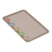 Dog schildert fering faux Kraft Paper Texture Magneet (Rechterzijde)