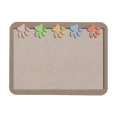 Dog schildert fering faux Kraft Paper Texture Magneet (Horizontaal)