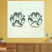 Dog schildert  kunstmint groene kleur af canvas afdruk (Insitu (Woonkamer))