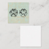 Dog schildert  kunstmint groene kleur af notitiekaartje (Voorkant / Achterkant)