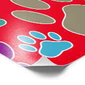 Dog schildert overal afdrukken foto afdruk (Hoek)