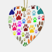 Dog schildert overal afdrukken keramisch ornament (Links)