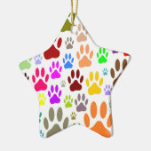 Dog schildert overal afdrukken keramisch ornament (Links)