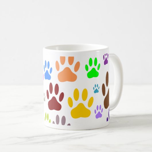 Dog schildert overal afdrukken koffiemok (Voorkant rechts)