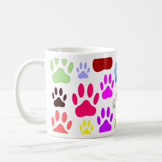 Dog schildert overal afdrukken koffiemok (Links)