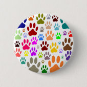 Dog schildert overal afdrukken ronde button 5,7 cm (Voorkant)