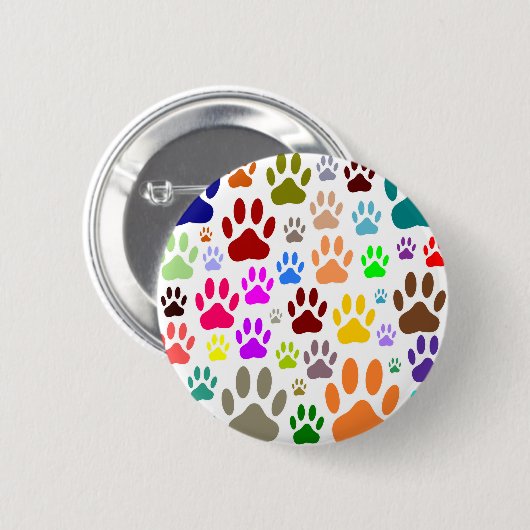 Dog schildert overal afdrukken ronde button 5,7 cm (Voorkant /achterkant)
