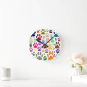 Dog schildert overal afdrukken ronde klok (Huis)