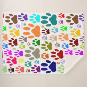 Dog schildert overal afdrukken sherpa deken (Voorkant (horizontaal))