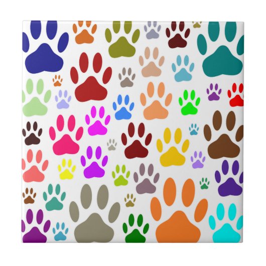 Dog schildert overal afdrukken tegeltje (Voorkant)