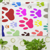 Dog schildert overal afdrukken theedoek (Gevouwen)