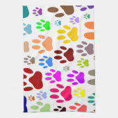 Dog schildert overal afdrukken theedoek (Verticaal)