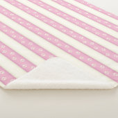 Dog schildert roze en Antiek witte strepen af Sherpa Deken (3/4)