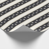 Dog schildert zwart-Antiek witte dop Cadeaupapier (Hoek)