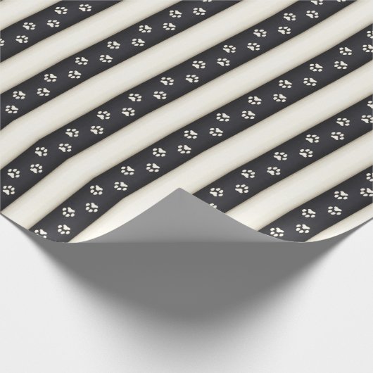 Dog schildert zwart-Antiek witte dop Cadeaupapier (Hoek)