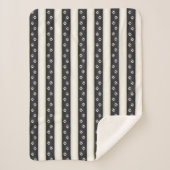 Dog schildert zwart-Antiek witte dop Sherpa Deken (Voorkant)