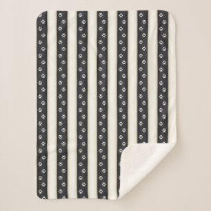 Dog schildert zwart-Antiek witte dop Sherpa Deken