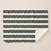 Dog schildert zwart-Antiek witte dop Sherpa Deken (Voorkant (horizontaal))