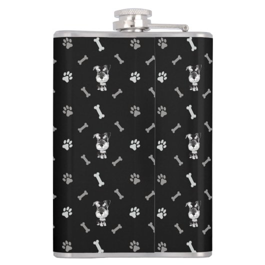 Dog Schnauzer Heupfles (Achterkant)