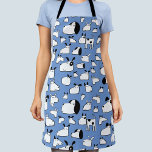 Dog Schort<br><div class="desc">Het patroon van de tekenfilmhond van de vun op een blauwe achtergrond,  die in het ontwerphulpmiddel kan worden veranderd. Originele kunst van Nic Squirrell. Ideaal voor hondenmoeders en -vaders en dier- en dierenliefhebbers.</div>