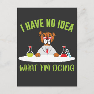 Dog Scientist Funny Animal Pun Chemist Briefkaart