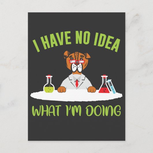 Dog Scientist Funny Animal Pun Chemist Briefkaart (Voorkant)