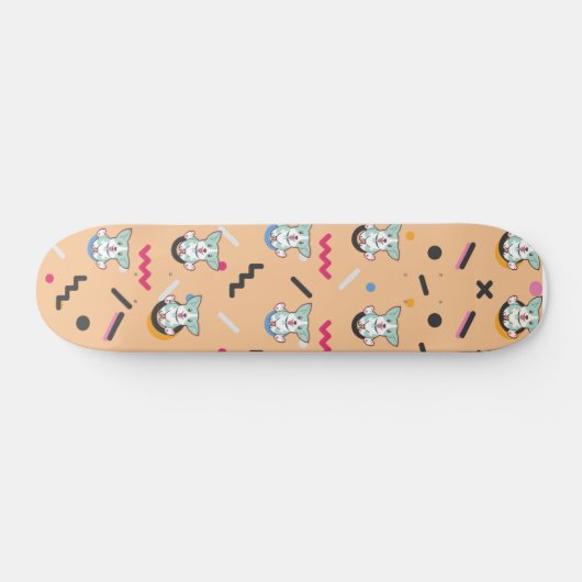 Dog Seamless Pattern Vector Persoonlijk Skateboard (Horizontaal)