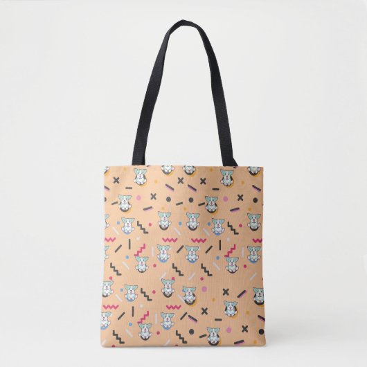 Dog Seamless Pattern Vector Tote Bag (Voorkant)