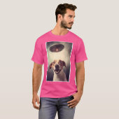 Dog Selfie With Ufos Alien Extraterrestrial Ufo Be T-shirt (Voorkant volledig)