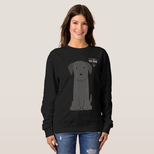 Dog Series Black Labrador Retriever Trui (Voorkant volledig)
