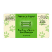 Dog Shampoo Zeep Label (groen) (Voorkant)