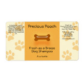 Dog Shampoo Zeep Label (oranje) (Voorkant)