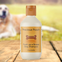 Dog Shampoo Zeep Label (oranje)