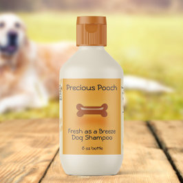Dog Shampoo Zeep Label (oranje)
