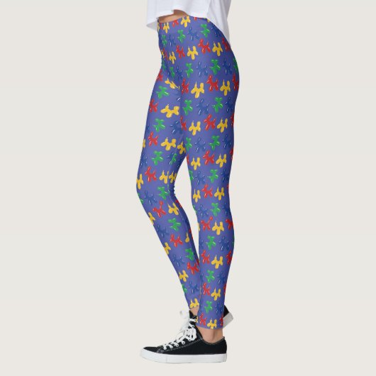 Dog Shaped Balloon Beelden Primaire kleuren Leggings (Links)