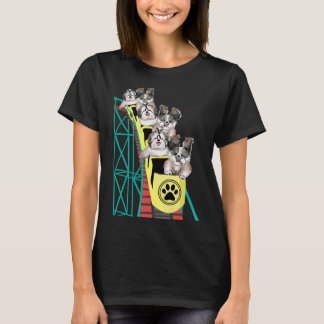 Dog Shih Tzu Riding a Roller Onderzetter T-shirt