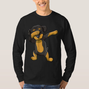 Dog Shirt Dabbing Rottweiler Shirt Funny Dab Dance