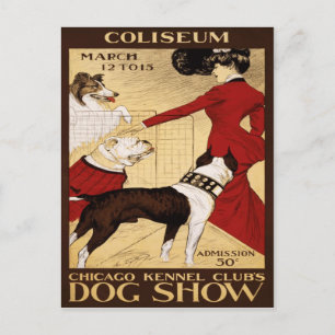 Dog Show 1902 van Chicago Kennel Club Briefkaart
