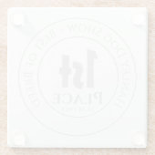 Dog Show - Best Breed 1st Prize Trophy Award Glazen Onderzetter (Achterkant)