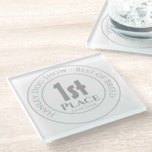 Dog Show - Best Breed 1st Prize Trophy Award Glazen Onderzetter