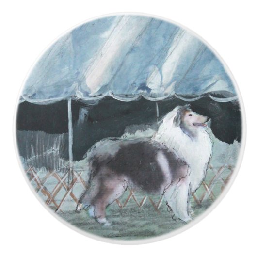 Dog Show dagen Keramische Knop (Voorkant)