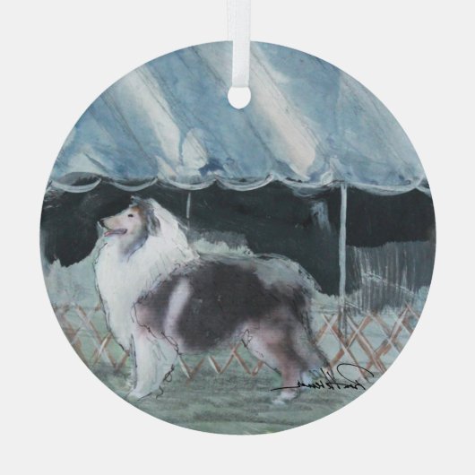 Dog Show door Hevener Glas Ornament (Achterkant)