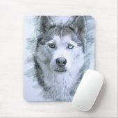 Dog Siberian Husky Drawing Sled Dog OtterBox Muismat (Met muis)