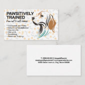 Dog Side Uitzicht | Patroon van poot en Botten Visitekaartje (Voorkant / Achterkant)