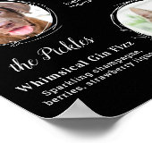 Dog Signature Drink Black Pet Wedding Bar Poster (Hoek)