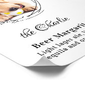 Dog Signature Drink Custom 2 Photo Pet Wedding Poster (Hoek)