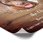 Dog Signature Drink Pet Photo Rustic Wedding Poster (Hoek)