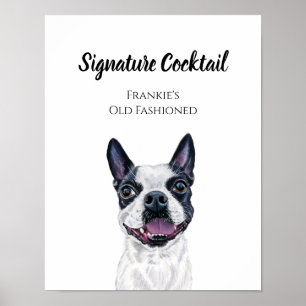 Dog Signature Drink Sign Poster